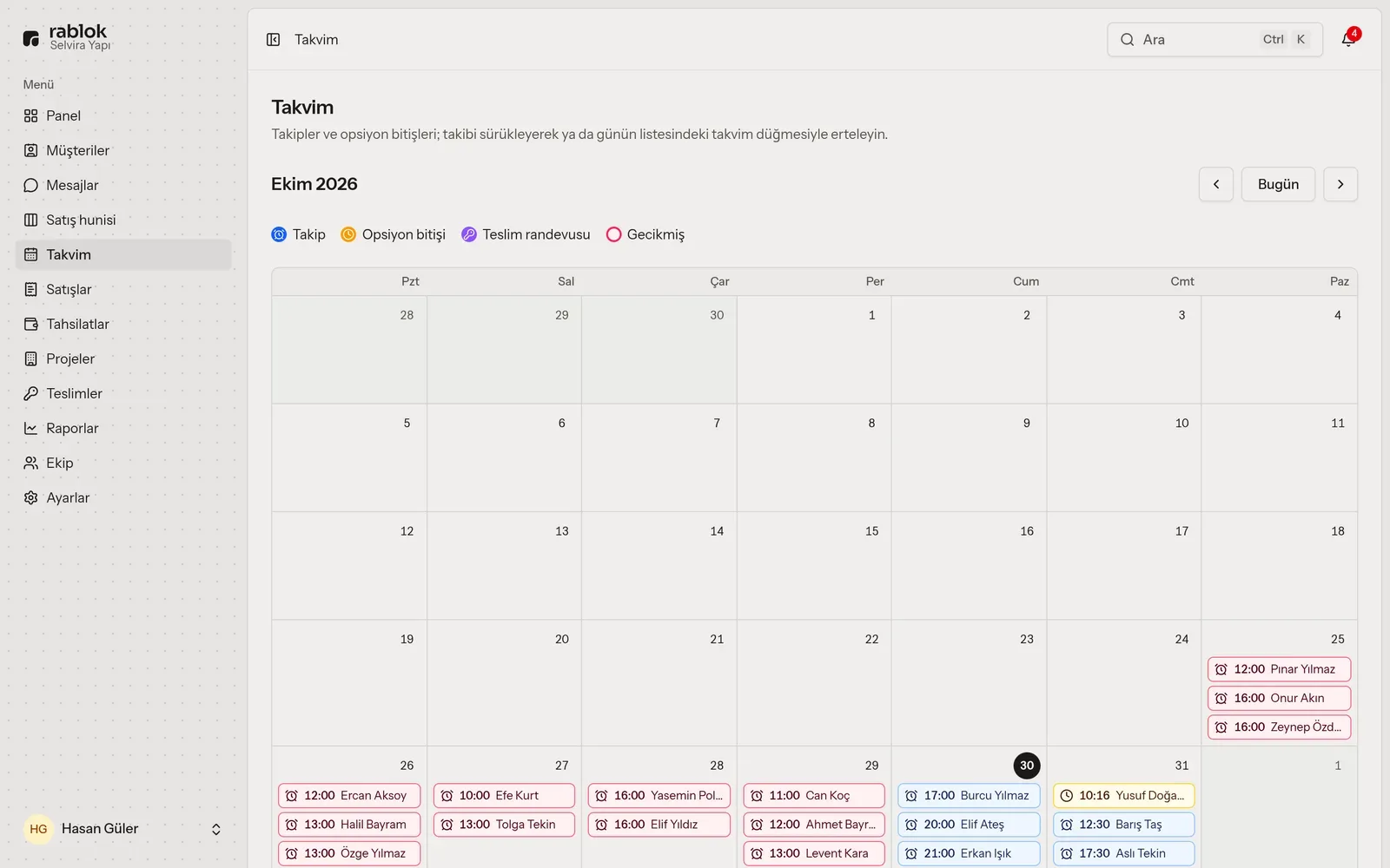 Calendar and follow-ups
